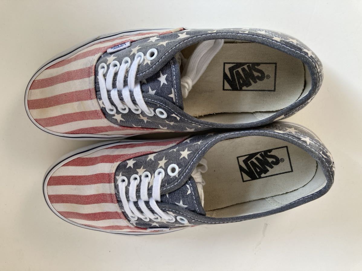 シルバーグレー サイズ 【美品】VANS バンズ オーセンティック 星条旗