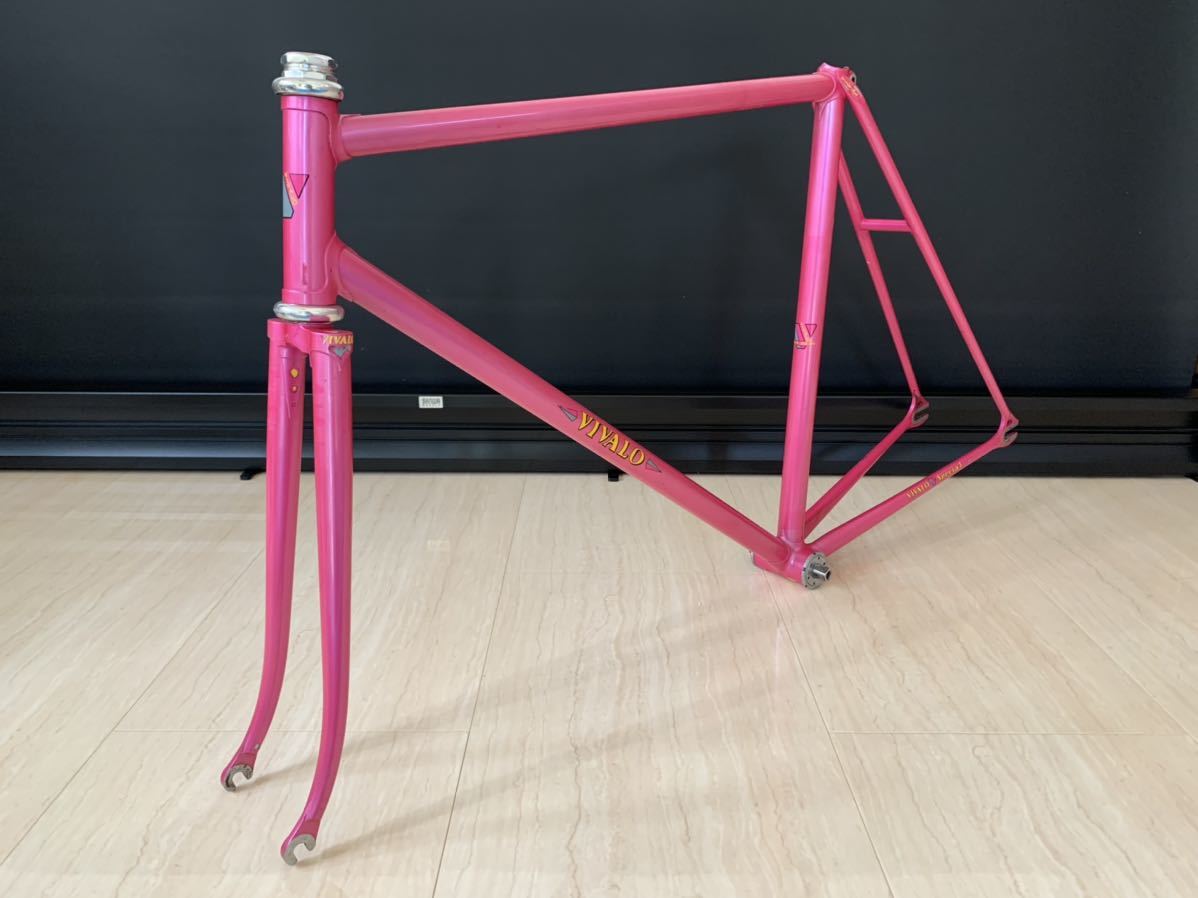 VIVALO special NJS ピンクパール ピストバイク 固定ギア 競輪フレーム シングルスピードの画像1