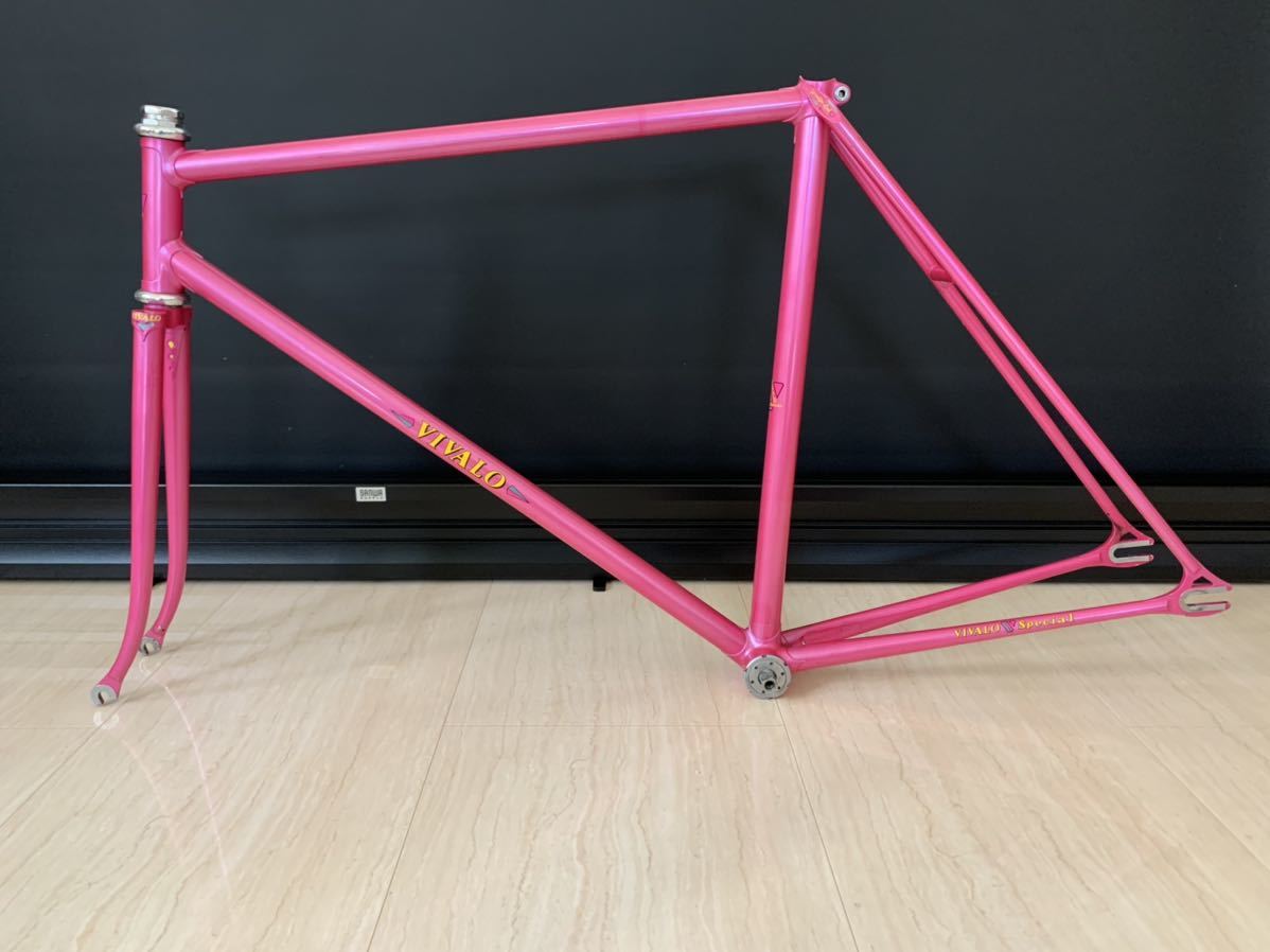 VIVALO special NJS ピンクパール ピストバイク 固定ギア 競輪フレーム シングルスピードの画像2