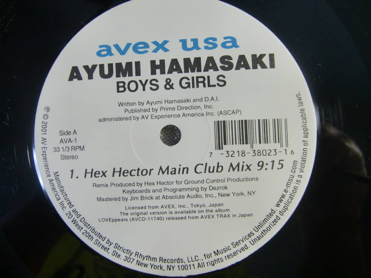 12inch】 浜崎あゆみ Ayumi Hamasaki / Boys & Girls - Hex Hector