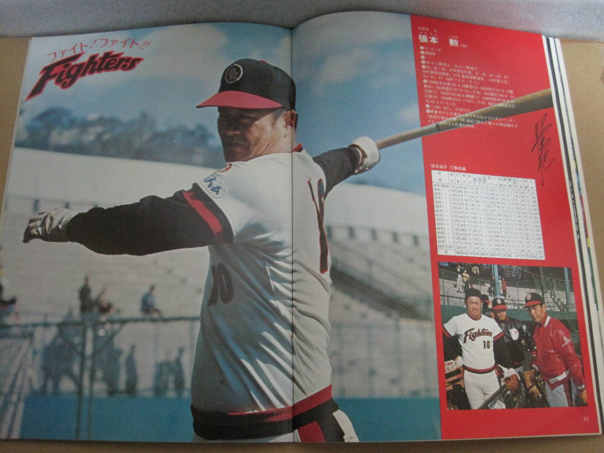 日本ハムファイターズ 1974 ファンブック 昭和49年◇三原侑 中西太