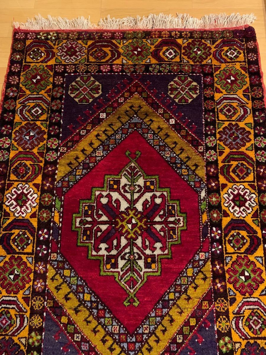 ボトムスス単品 ホセイナバード産 ペルシャ絨毯 ランナー 376×75cm 