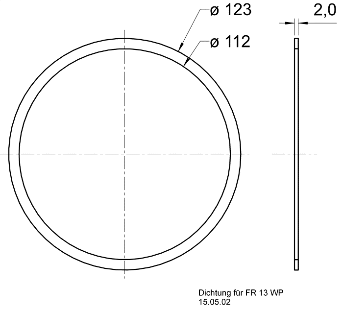 ドイツVISATON社 FR13WP用ガスケット_画像1