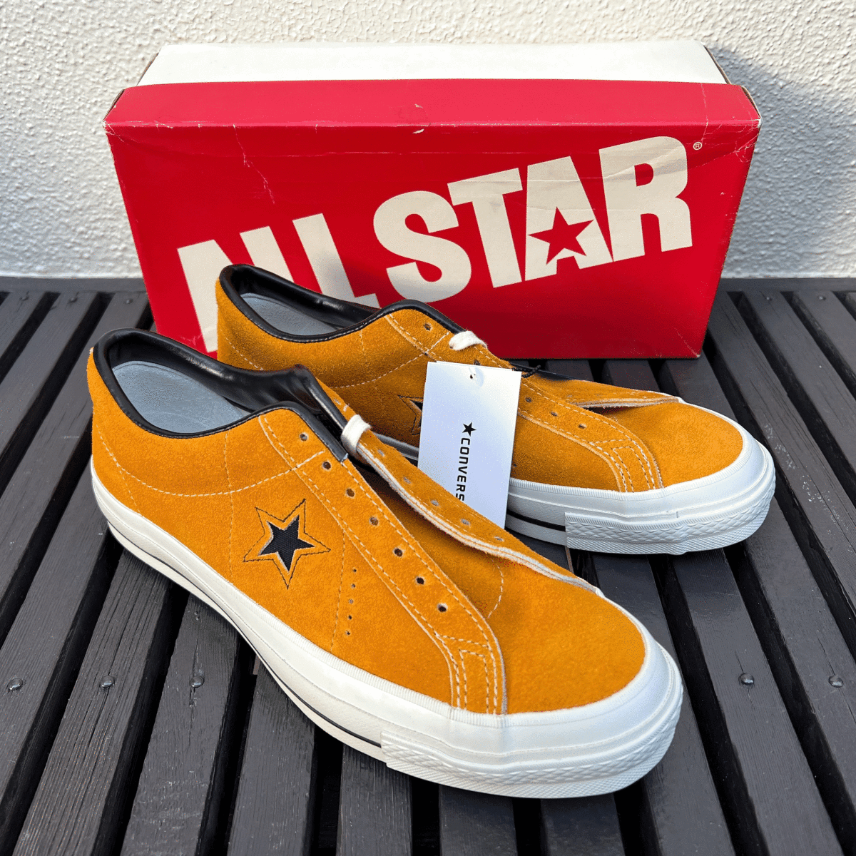 値引 & STAR 【USED】CONVERSE BARS [19/11]コンバーススターアンドバーススウェードガム US9.5 GM