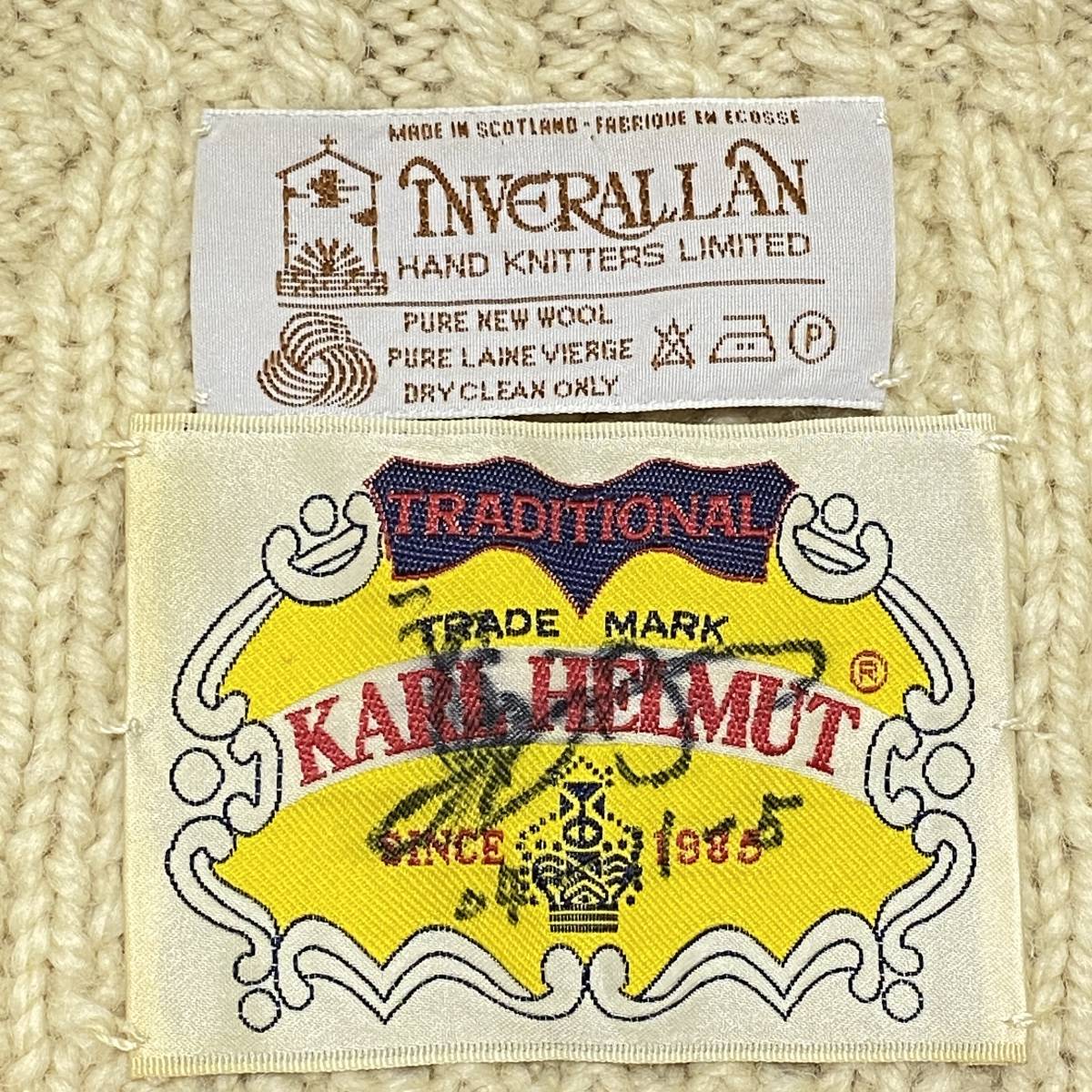 カールヘルム×インバーアラン】フィッシャーマン カーディガン カールヘルム×インバーアラン】フィッシャーマン カーディガン