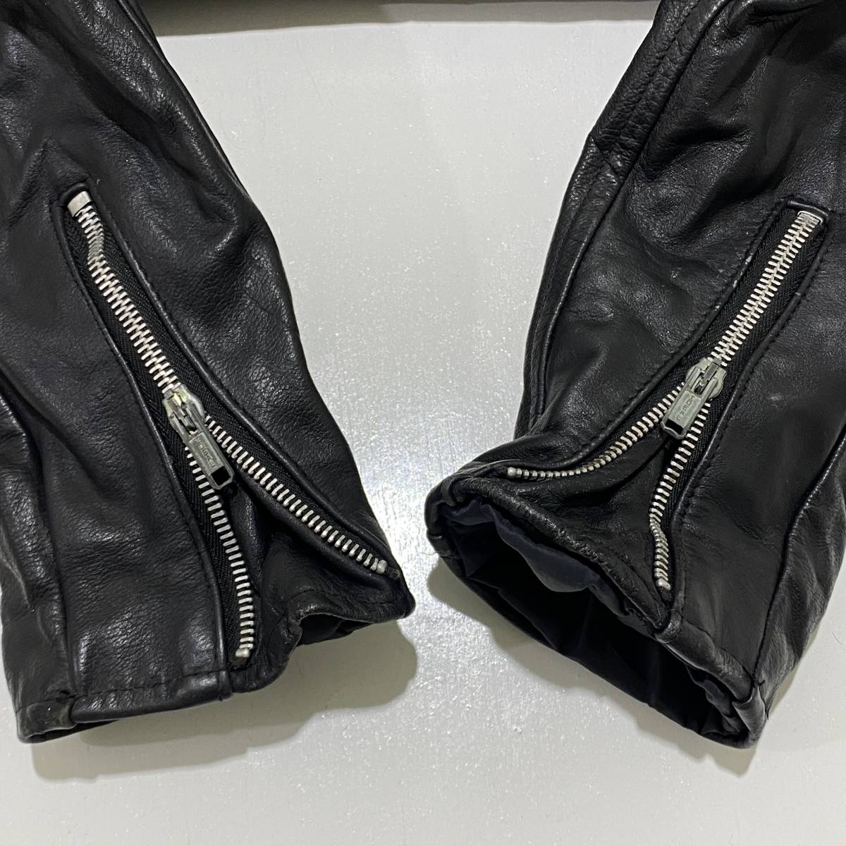 80年代【COOPER】クーパー USA製 IDEAL ZIP レザー ダブル 80年代【COOPER】クーパー USA製 IDEAL ZIP レザー ダブル