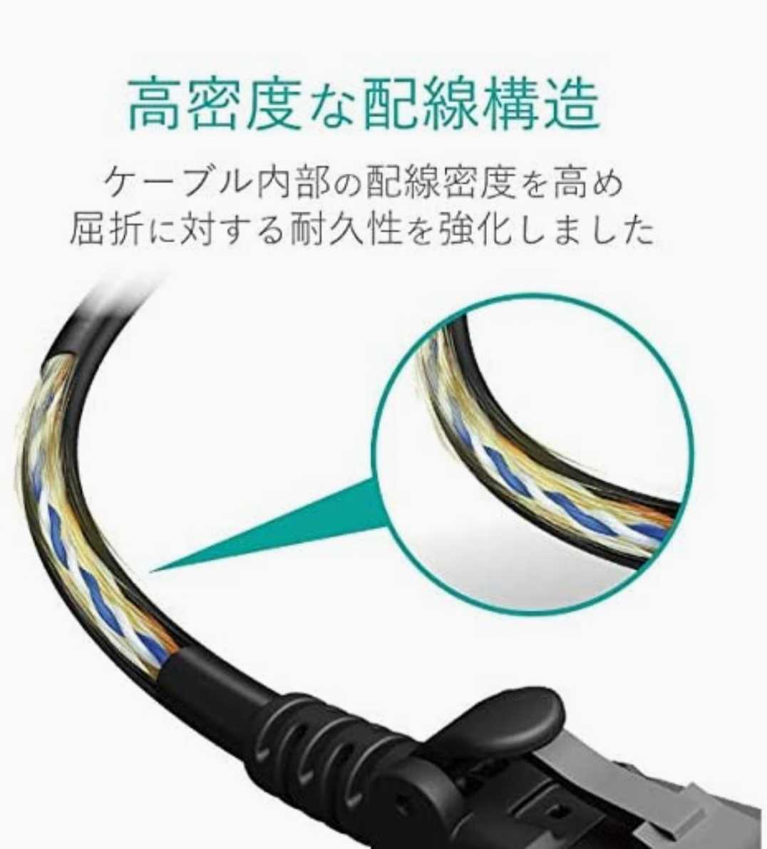 【新品 未開封品】エレコム　LANケーブル5m　CAT6　スタンダード　ブラック　送料無料