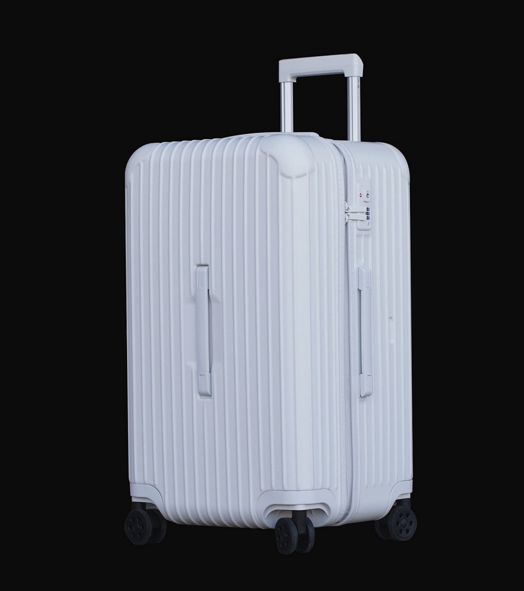 スーツケース 　ファスナー式　Ｌ　ホワイト　ニューデザイン　TSAロック搭載 キャリーケース 旅行 超軽量大容量 8輪_画像2