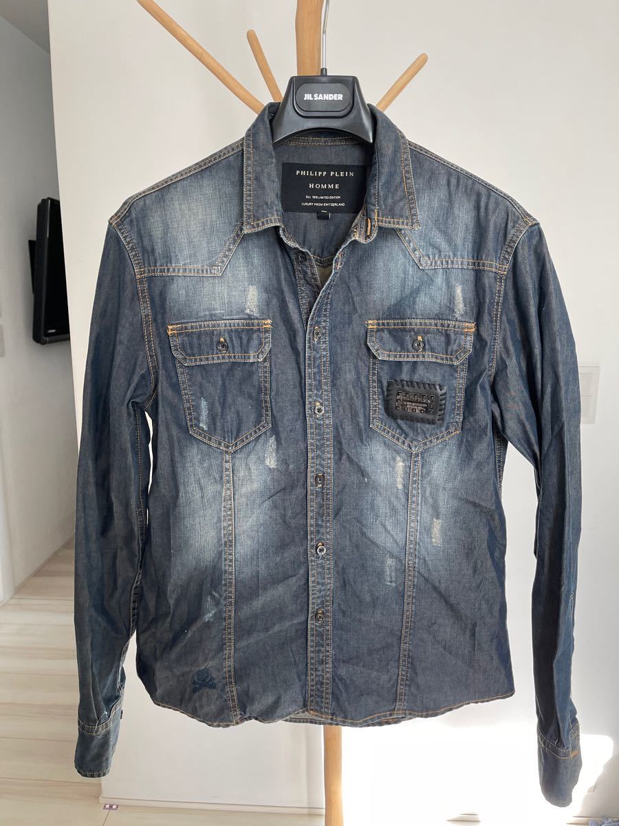PHILIPP PLEIN HOMME フィリッププレイン デニムシャツ