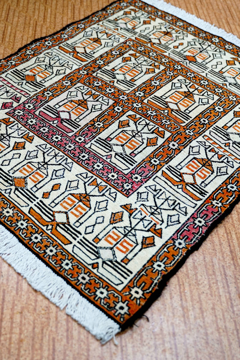 アゼルバイジャン産 キリム イラン直輸入 size: 87cm x 70cm stn アゼルバイジャン産 キリム イラン直輸入 size: 87cm x 70cm stn