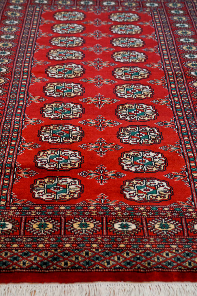 高級ラグ 最高峰Aクラス絨毯 パキスタン手織り絨毯 アクセントラグ　Size:145x94cm stn2556