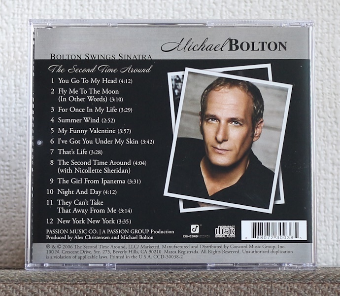 品薄CD/JAZZ/マイケル・ボルトン/フランク・シナトラ曲集/Michael Bolton/The Second Time Around/Frank Sinatra Songs/Bolton Swings_画像2