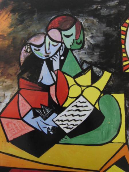 Pablo Picasso、LA LECTURE、希少画集画、新品高級額、額装付、状態良好、油彩 風景、送料込み、fan_画像1