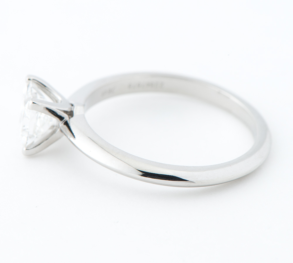  Tiffany sleigh tia Princess cut diamond 0.76ct platinum 950 11 number ring * ring [ used ]