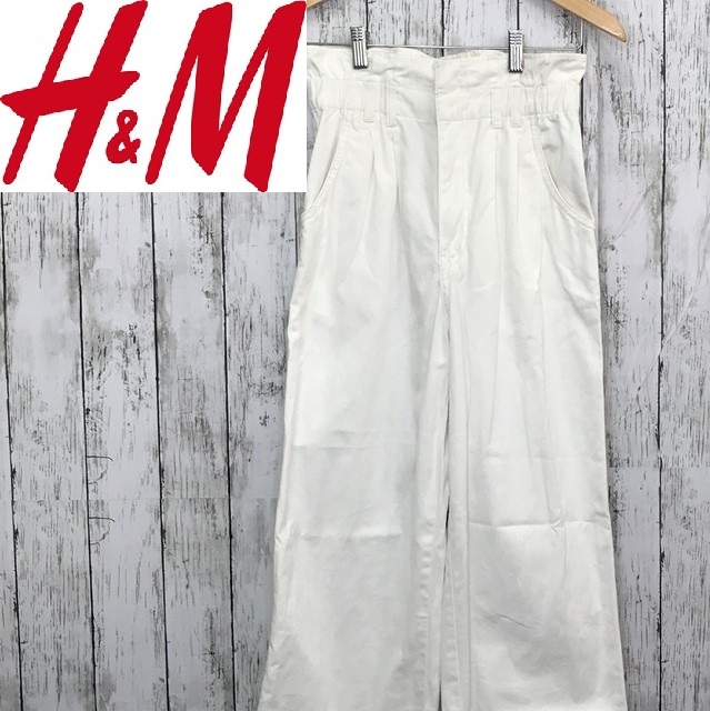 H＆M★エイチアンドエム★レディース コットン ワイドパンツ★サイズ36　1124-46_画像1