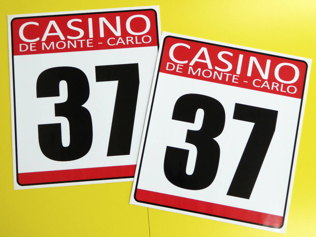 送料無料 MINI COOPER CASINO DE MONTE CARLO Sticker Decal ミニクーパー ステッカー シール デカール ペア 345mm x 390mm_画像1