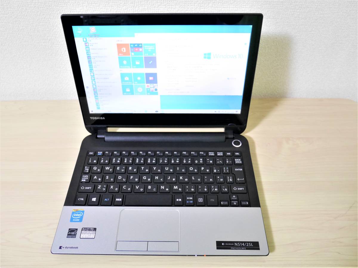 ★展示品レベルの美品!タッチパネル!カメラ付でテレワークに dynabook N514/25L Cel/4G/SSD128G/HDMI/Bluetooth/Windows10/MS Office2013