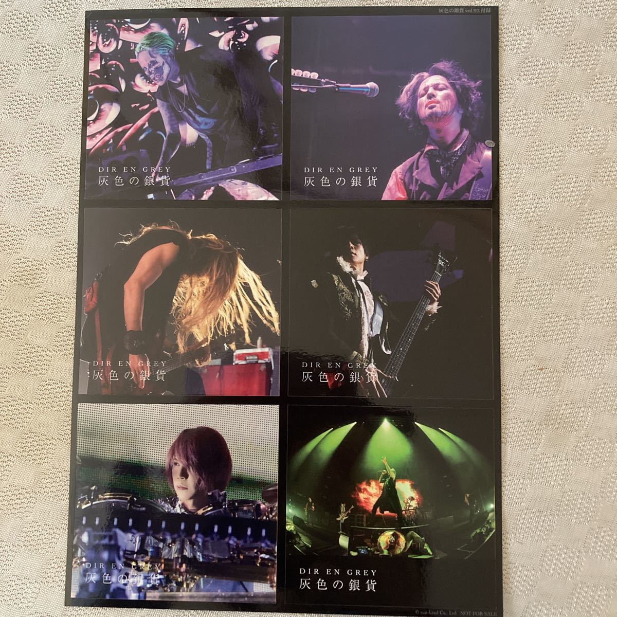 DIR EN GREY FC bulletin [ grey. silver coin ][vol.93] sticker attaching a knot sukekiyo capital /./Die/Toshiya/Shinya