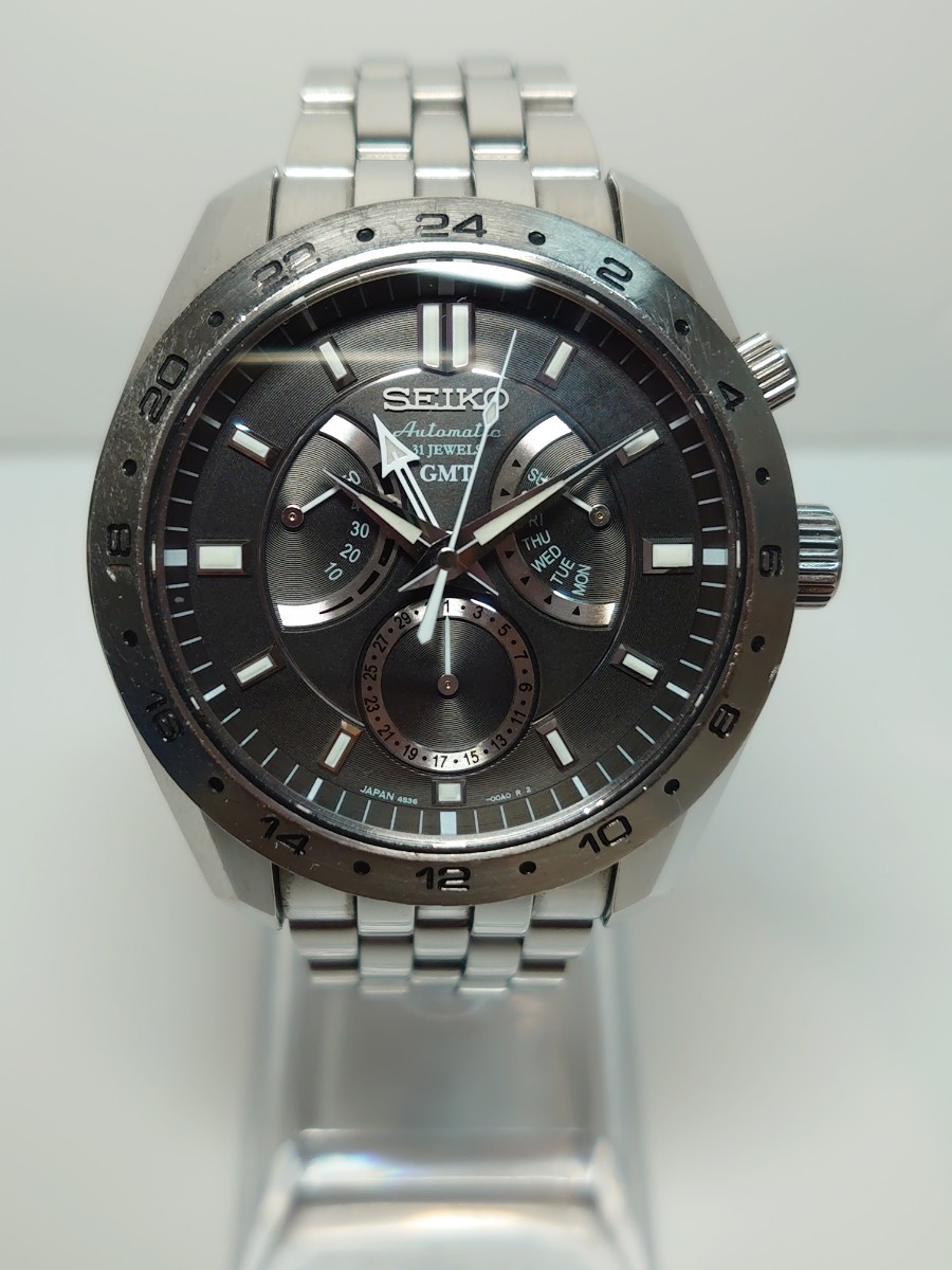全商品オープニング価格 特別価格】 2022年OH済 SEIKO 雫石高級時計工房製 sarn001 GMT - 腕時計 -  
