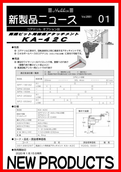 ◎新製品出ました☆コンセック 高速ビット用倍速アタッチメント ◎新製品出ました☆コンセック 高速ビット用倍速アタッチメント