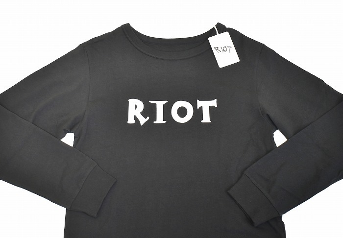 RIOT FACETASM (ライオット ファセッタズム) CREW NECK LOGO L/S TEEクルーネックロゴ長袖 Tシャツ ロンTee プリントT-SHIRTフェザー_画像4