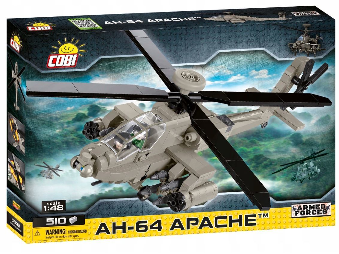 COBI ブロック ☆ Armed Forces シリーズ ☆ 1/48スケール AH64 アパッチ 攻撃ヘリコプター / AH64 Apache ☆ 新品・未開封 ☆ EU製_画像1