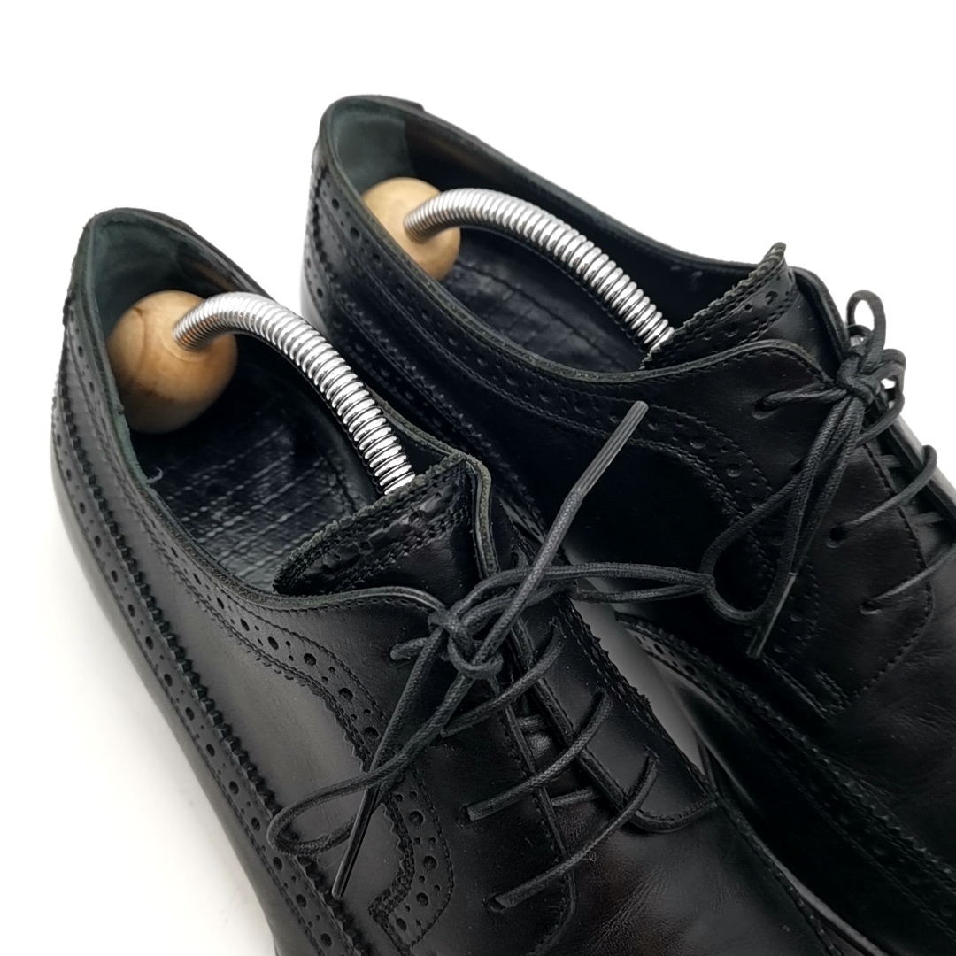  free shipping Louis Vuitton LOUIS VUITTON business shoes shoes race up shoes ST0172 leather original leather 6M 25cm corresponding black black group men's 