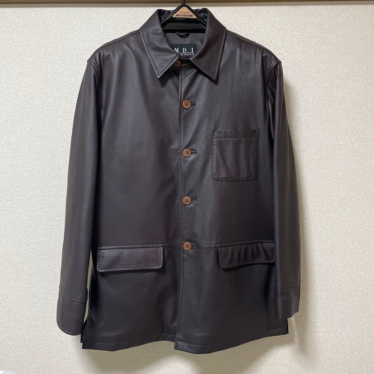 ビッグサイズ ヴィンテージ レザージャケット ブルゾン 本革 濃茶 XXLL