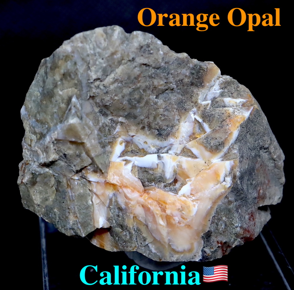 【送料無料】カリフォルニア産 オレンジ オパール 原石 鉱物 天然石 31,9g OOP013 パワーストーン_画像1