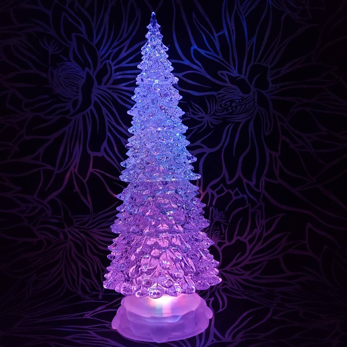 クリスマス　クリスマスツリー LEDライト 新品 光を美しく分散 高さ約２１cm 新品 xmas インテリア オーナメント ディスプレイ _画像7