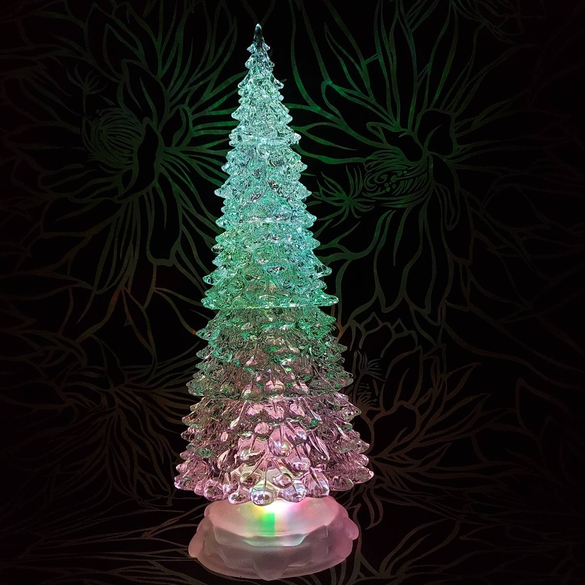 クリスマス　クリスマスツリー LEDライト 新品 光を美しく分散 高さ約２１cm 新品 xmas インテリア オーナメント ディスプレイ _画像8