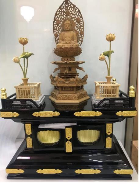 仏教美術 木造須弥壇 本金鍍金金具 高級仏壇の須弥壇 黒塗 仏教美術 木造須弥壇 本金鍍金金具 高級仏壇の須弥壇 黒塗