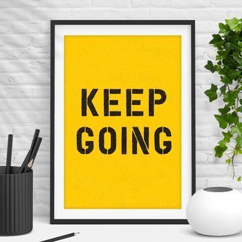 THE MOTIVATED TYPE | KEEP GOING (black and yellow) | A3 アートプリント/ポスター_画像2