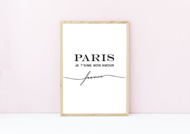 LOVELY POSTERS | PARIS JE T'AIME MON AMOUR (white) | A3 アートプリント/ポスター_画像4