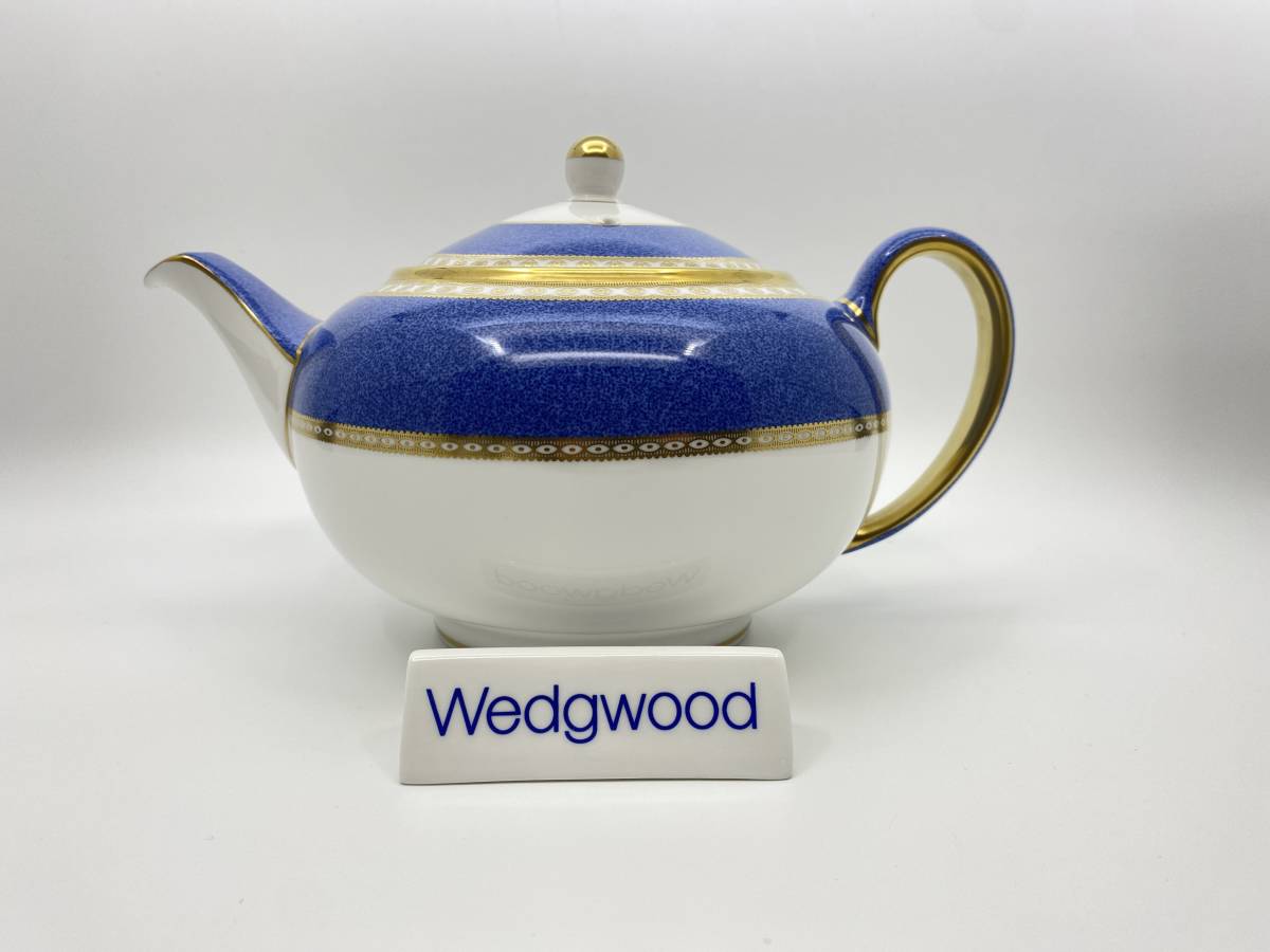 レア WEDGWOOD ウェッジウッド RARE ULANDER POWDER M880 ユーランダーパウダーパウダーブルーティーポット Pot 最新な SALE 75%OFF BLUE Tea