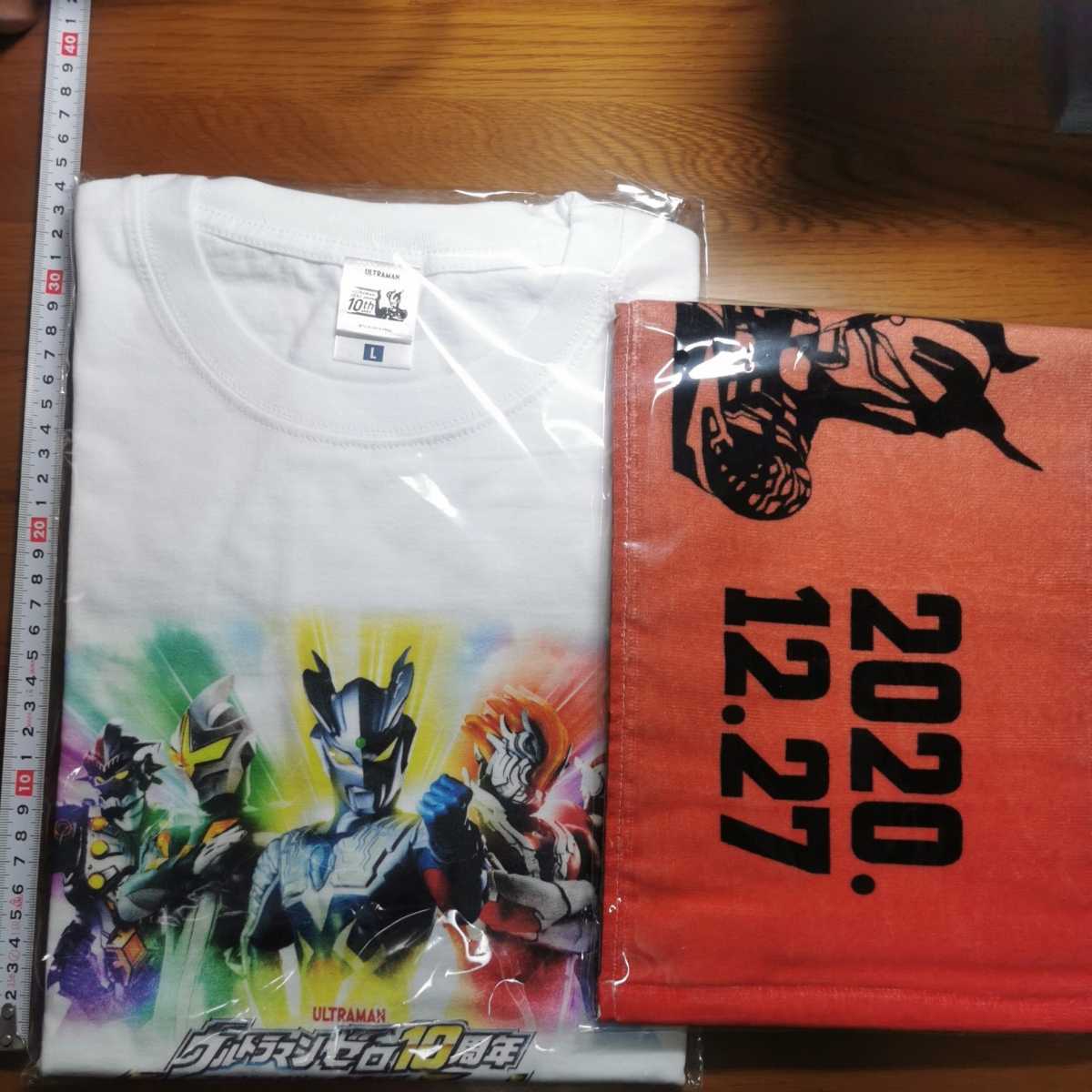 ウルトラマンゼロ Tシャツ Lサイズ マフラータオル ウルティメイトフォースゼロ 10周年イベント ウルトラマンショップ 限定 未使用 セット 