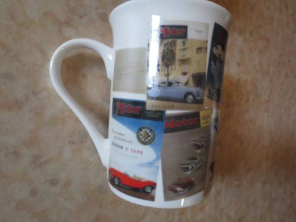  Britain made Jaguar mug * worn te-ji design .*JAGUAR XKE