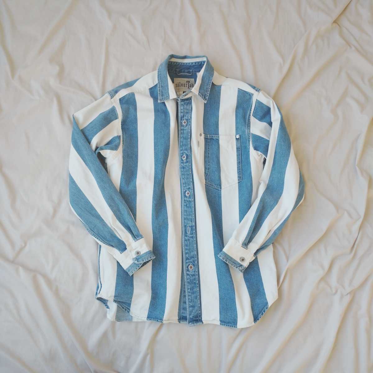 Levi's Silvertab リーバイス シルバータブ ストライプシャツ検 Levi's Silvertab リーバイス シルバータブ ストライプシャツ検