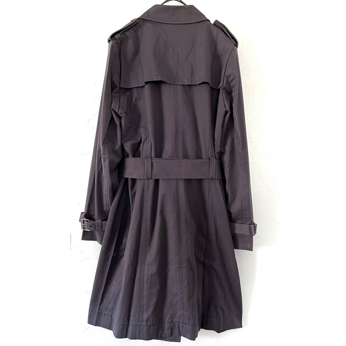 [ free shipping ][ new goods ]celine Celine sombreness purple trench coat Macadam belt embroidery lady's long coat purple 36 S