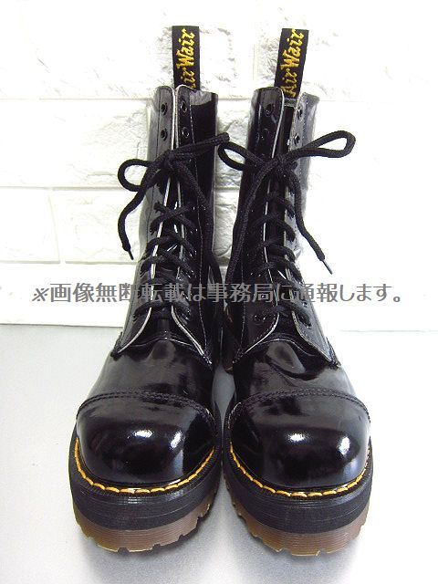 激レア 英国製 Dr.Martens ドクター マーチン☆エナメル スチール トゥ