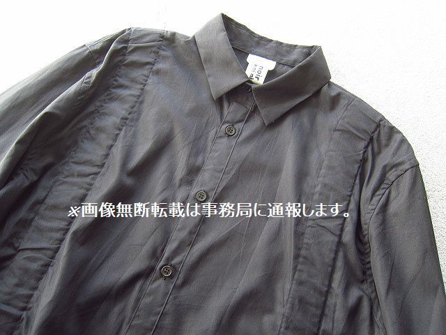 2019SS noir kei ninomiya COMME des GARCONS ノワール ケイ ニノミヤ コムデギャルソン ロングライン バックル シャツ ワンピース/S 黒