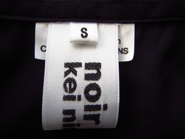 2019SS noir kei ninomiya COMME des GARCONS ノワール ケイ ニノミヤ コムデギャルソン ロングライン バックル シャツ ワンピース/S 黒