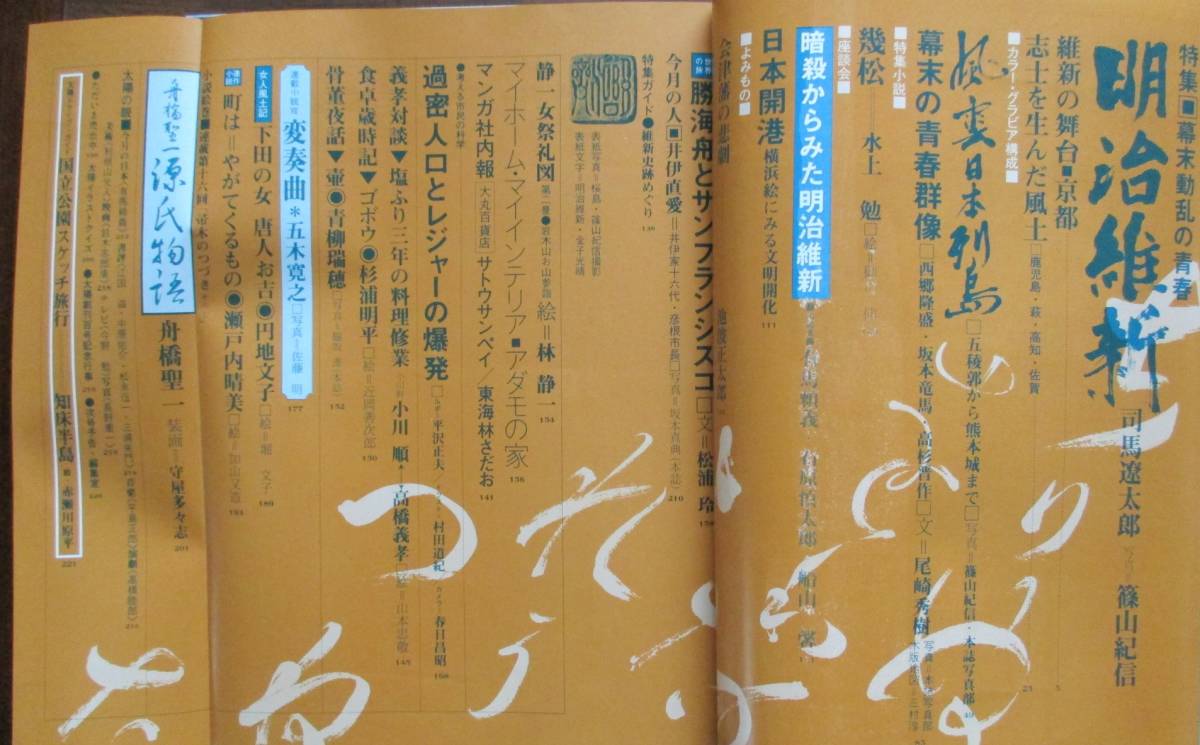 太陽・創刊百号記念特大号・幕末動乱の青春・明治維新。定価・４５０円。平凡社。_画像2