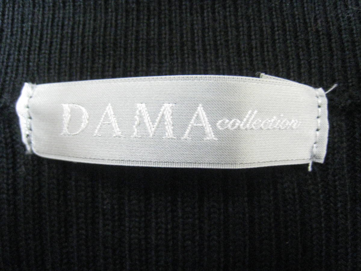 DAMA collection◆ダーマコレクション ウール リブニット ワンピース レディース サイズL ブラック_画像7