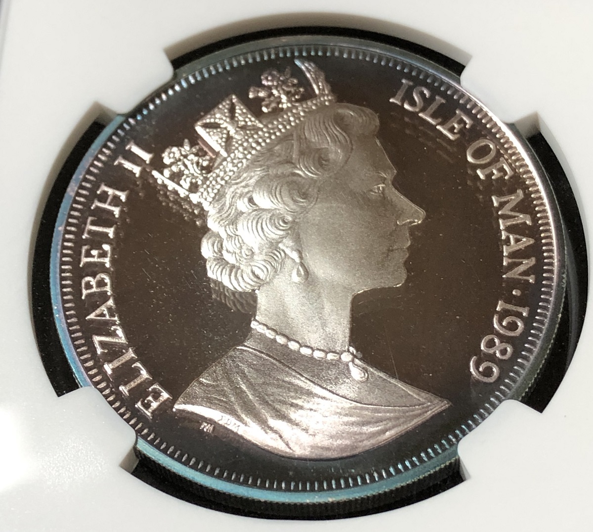 【大人気 キャット 銀貨】1989年 イギリス領 マン島 銀貨 ペルシャ猫 1クラウン NGC PF69UC プルーフ 準最高鑑定 ネコ ねこ Cat シルバー_画像9