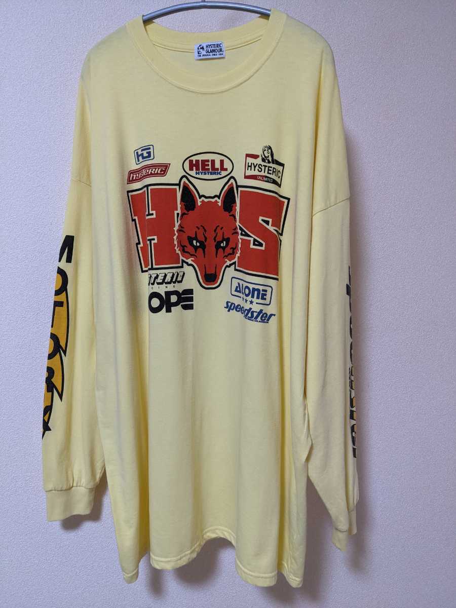 ヒステリックグラマー HYS SPEEDSTER ビッグ 長袖 Tシャツ 宅込 7200円