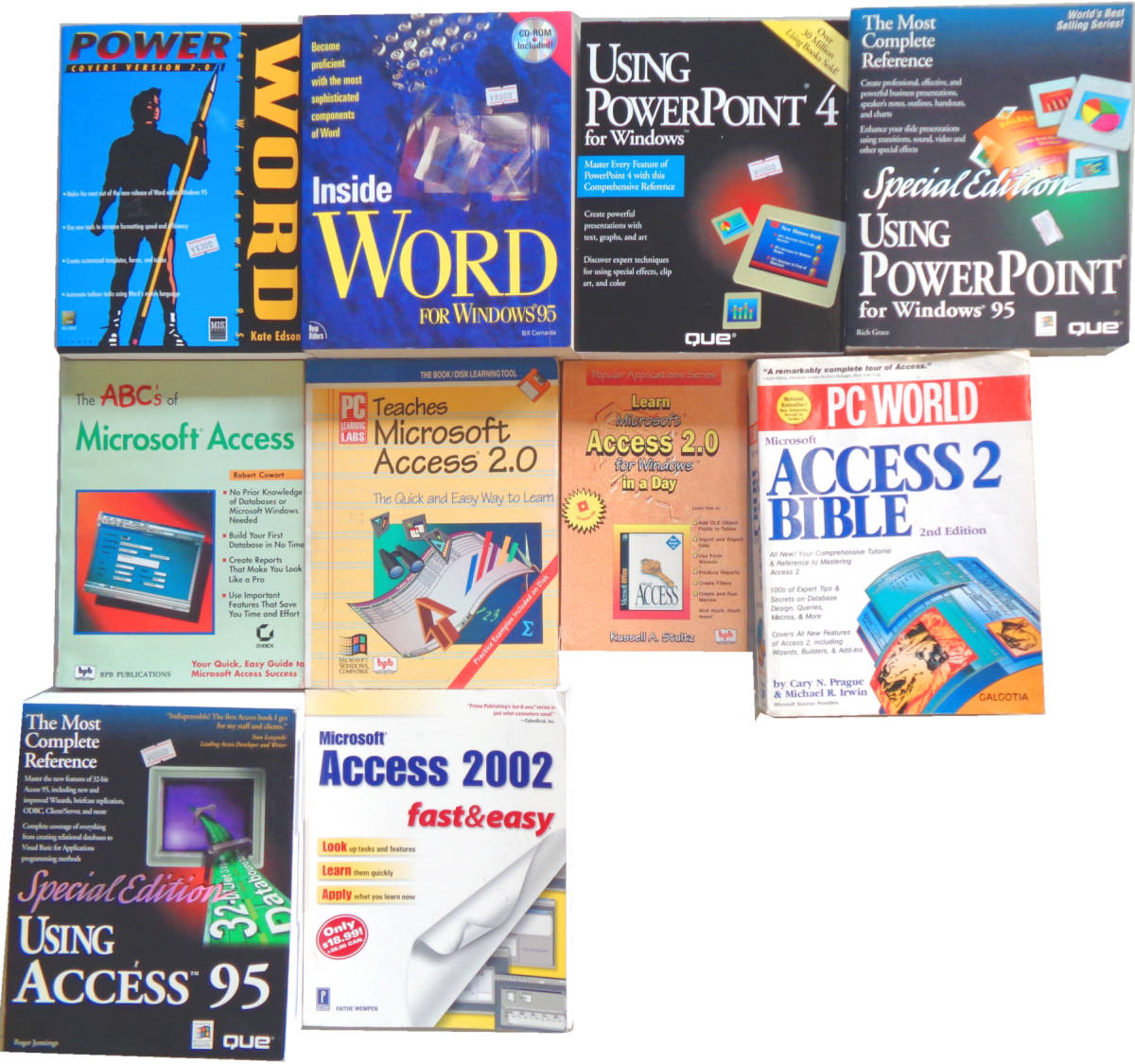 新古品 English PC Tutorial Books 英語版・日本語版マニュアル本 Lotus, WordPerfect, PageMaker, Access, PowerPoint, Word_画像1