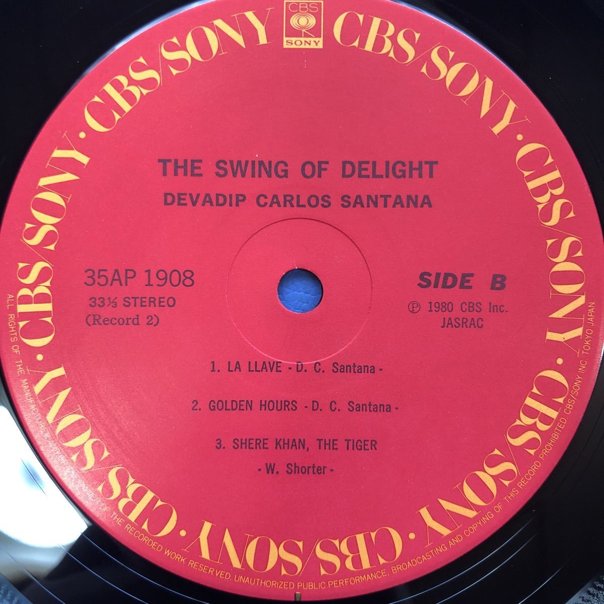 D帯付2LP 二枚組 天才ギタリスト カルロス・サンタナ Carlos Santana The Swing of Delight 見開きジャケ レコード 5点以上落札で送料無料_画像8