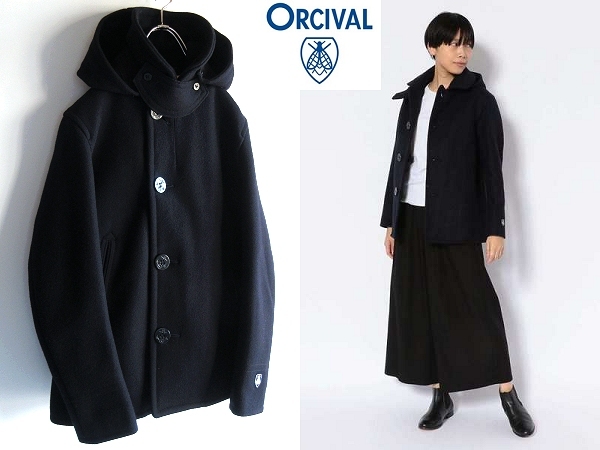 ORCIVAL オーシバル ロゴワッペン フード取外し可 チンスト付 ウール