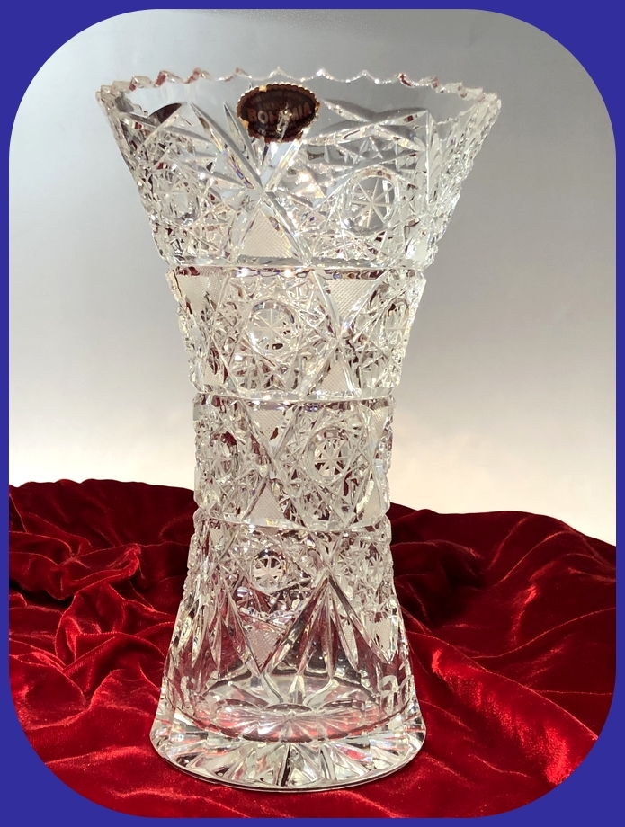 ☆ ビンテージ ボヘミア・クリスタル ガラス・BOHEMIA Glass 花瓶